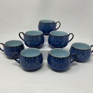 7 Denby Midnight (retired) Stoneware Teacups